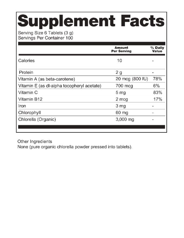 Organic Chlorella Tablets